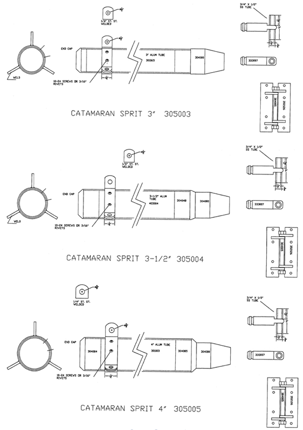 sail multi hull bow sprit