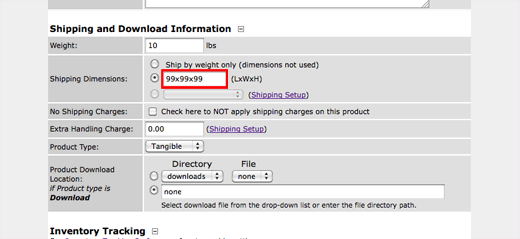 Shipping Dimensions